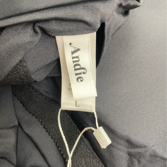 Andie The Luzon One Piece Swimsuit Large Black Halter Full Bottom Low Leg AO209 - Picture 7 of 11